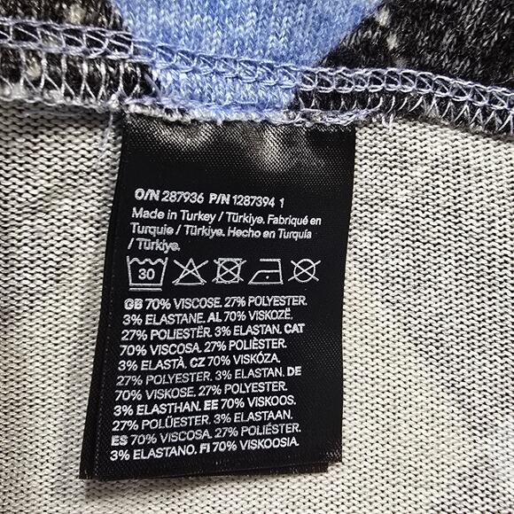 Divide Blue Black Knit Argyle Mini Skirt Stretch Tube Pencil Unlined Women's XL - Picture 7 of 7